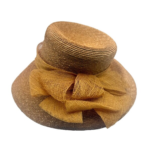 Vintage Handmade Neiman Marcus Straw Sun Hat Italy Beach Resort Travel Stunning! main image 10